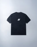 Washed grey oversized 100% heavyweight cotton t-shirt, soft and breathable with relaxed drape, brand logo and “Dream Big Baby” print, ESTD 2023 details by Sleeves Studios