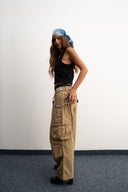 balck cotton tank top, 100% cotton fabric, stretch fit, Sleeves Studios logo on back, SMILE BABY text printed