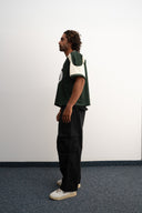 Green and white cropped mesh football jersey with boxy fit, breathable lightweight fabric, contrast shoulder panels, large “26” front print, and Sleeves Studios brand icon on back