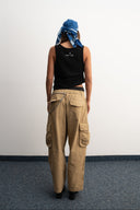 balck cotton tank top, 100% cotton fabric, stretch fit, Sleeves Studios logo on back, SMILE BABY text printed