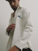  - sleeves studios - white Button-up shirt - blue label - white shirt